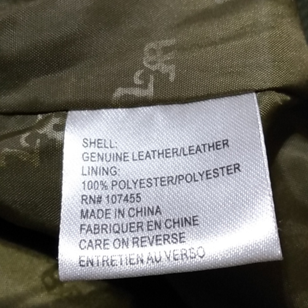 Green Leather Motorcycle Jacket 3XL - Picture 14 of 15
